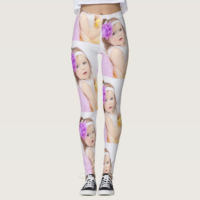 Custom Photo Baby Girl Toddler  Leggings (Front)