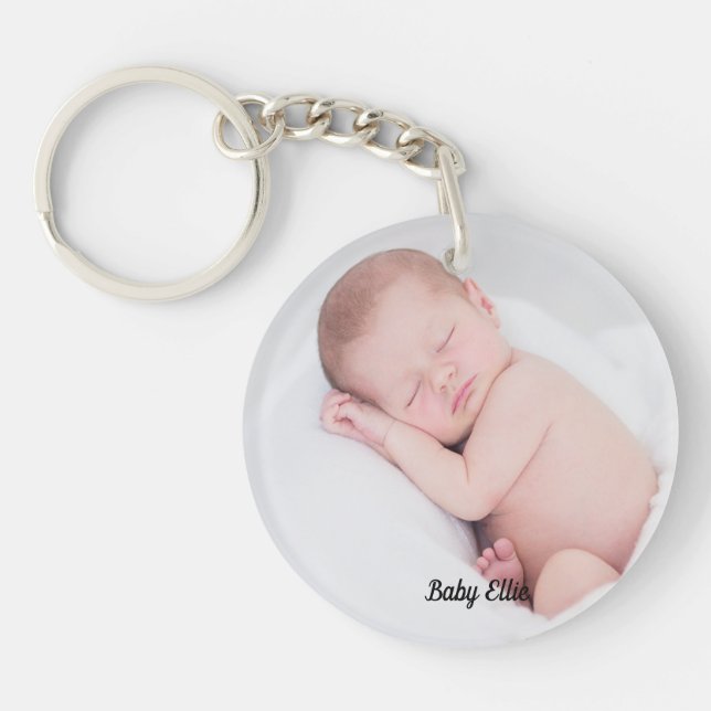 Custom Photo Baby  Keychain (Front)