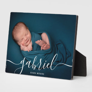 Custom Photo Baby Name Template Keepsake  Plaque