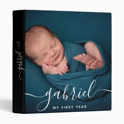 Custom Photo Baby Name Template Personalized Baby  3 Ring Binder
