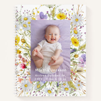 Custom Photo Baby Name Template Personalized Notebook