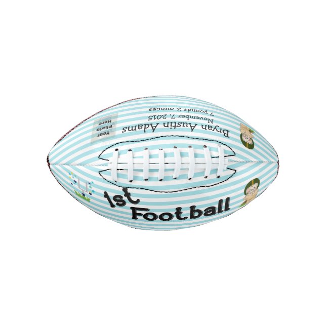 Custom Photo Baby's 1st Football (Front)