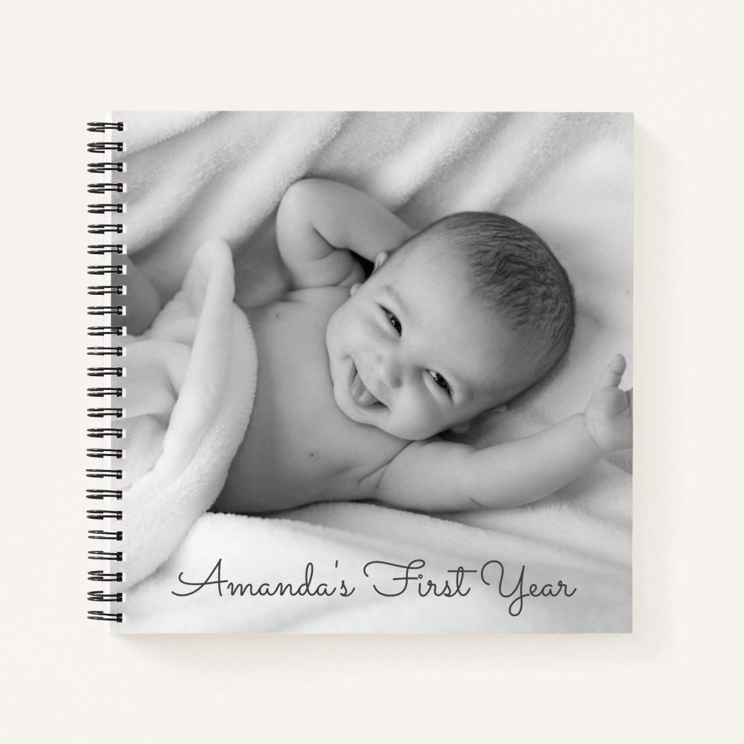 Custom Photo Baby's First Year Journal Zazzle