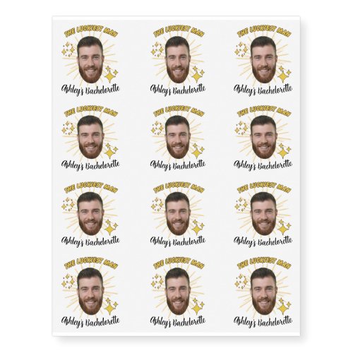Custom Photo Bachelor Party Personalized  Temporary Tattoos