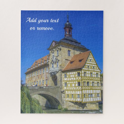 Custom photo Bamberg Town Hall Bavaria Germany Jigsaw Puzzle