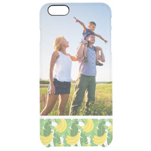 Custom Photo Banana Leaves And Fruit Pattern Clear iPhone 6 Plus Case