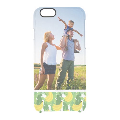 Custom Photo Banana Leaves And Fruit Pattern Clear iPhone 66S Case