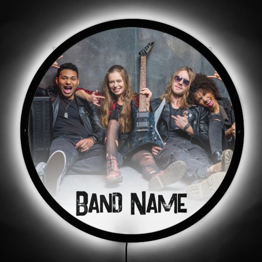 Custom Photo Band Entertainer Name LED Sign (Front)