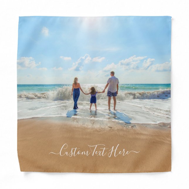 Custom Photo Bandana Your Photos and Text (Front)
