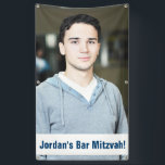Custom Photo Bar Mitzvah Banner<br><div class="desc">Personalized custom photo Bar Mitzvah banner. Change out the photo for your own photo of the Bar Mitzvah girl and change out the wording to your own wording. Your photo will need to be very high resolution to print well for this photo template banner.</div>