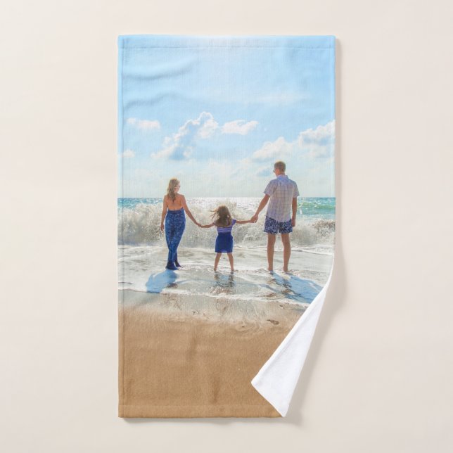 Custom Photo Bath Towel Set Your Photos Design (Hand Towel)