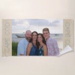 Custom photo beach towel - personalized gift<br><div class="desc">Personalize a beach towel with your own high quality photo. Change up the background color and add optional text to truly make it a unique gift/ keepsake.</div>