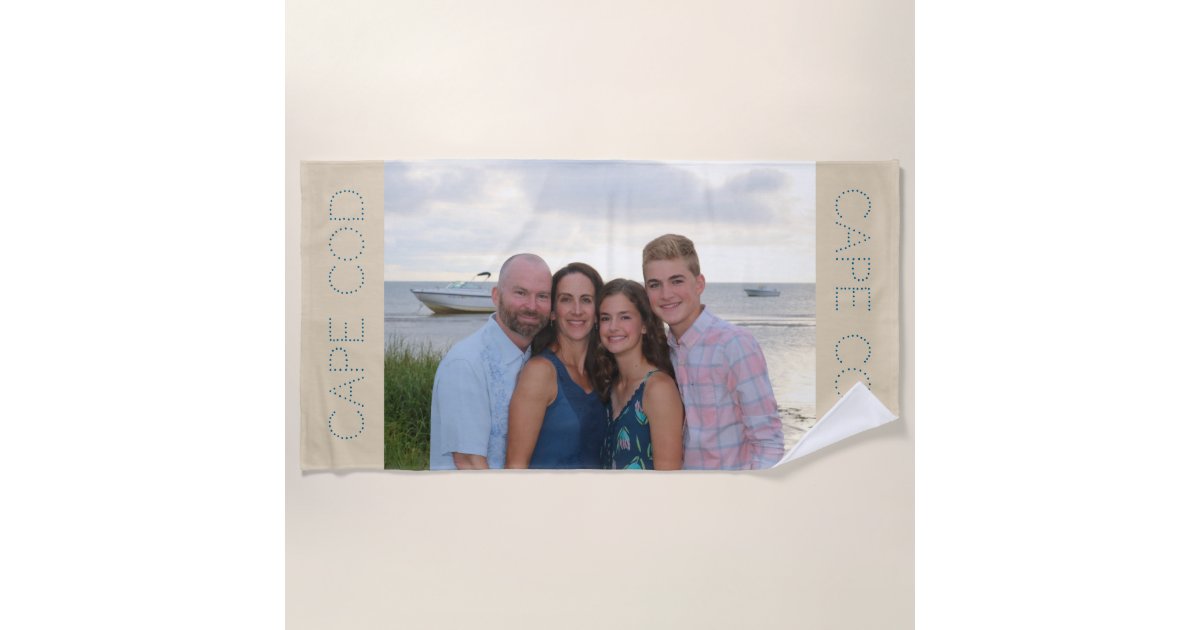 Custom Photo Beach Towel Personalized Gift Zazzle Com