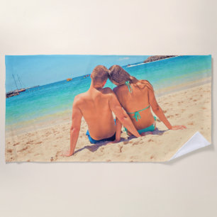 Custom Photo Beach Towel Your Design - Summer Love