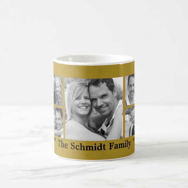 Custom Photo Becher Gold Coffee Mug (Center)