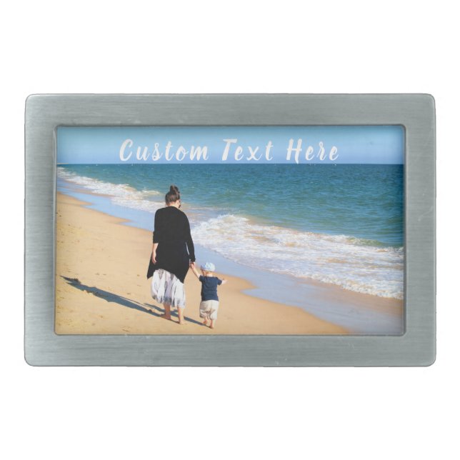 Custom Photo Belt Buckle Your Photos and Text (Front)