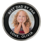 Custom Photo Best Dad By Par Black White Golf Ball Marker Custom Photo Best Dad By Par Black White Golf Ball Marker
