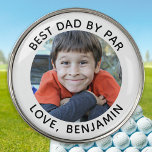 Custom Photo Best Dad By Par Black White Golf Ball Marker<br><div class="desc">Best Dad By Par ... Two of your favorite things , golf and your kid ! Now you can take your kid with you as you play 18 holes . Surprise the Dad and Golf Lover with these super cute photo custom golf ball markers and matching golf accessories . Customize...</div>