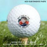 Custom Photo Best Dad By Par Black White Golf Balls<br><div class="desc">Best Dad By Par... Two of your favorite things , golf and your kid ! Surprise the Dad and Golf Lover with these super cute photo custom golf balls and matching golf accessories. Now he can take his kid with him as he play's 18 holes . Customize these golf balls...</div>