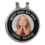 Custom Photo Best Dad By Par Black White Golf Hat Clip Custom Photo Best Dad By Par Black White Golf Hat Clip