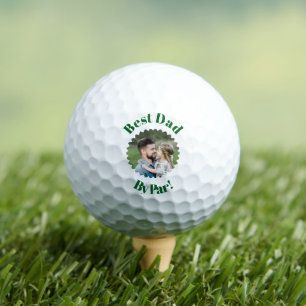 Custom Photo Best Dad By Par New Dad Personalized Golf Balls