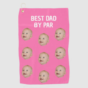 Custom Photo Best Dad By Par Personalized Baby Golf Towel