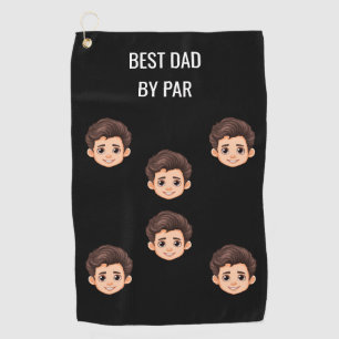 Custom Photo Best Dad By Par Personalized Baby  Golf Towel