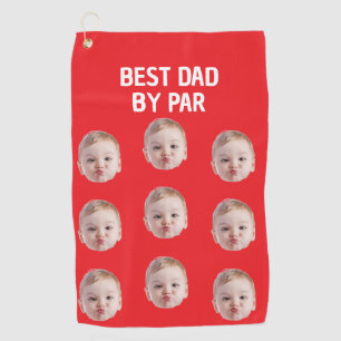 Custom Photo Best Dad By Par Personalized Baby  Golf Towel