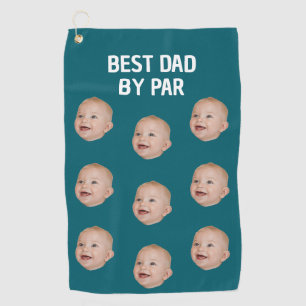 Custom Photo Best Dad By Par Personalized Baby Golf Towel