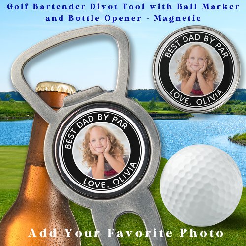 Custom Photo Best Dad By Par Personalized Golf Divot Tool