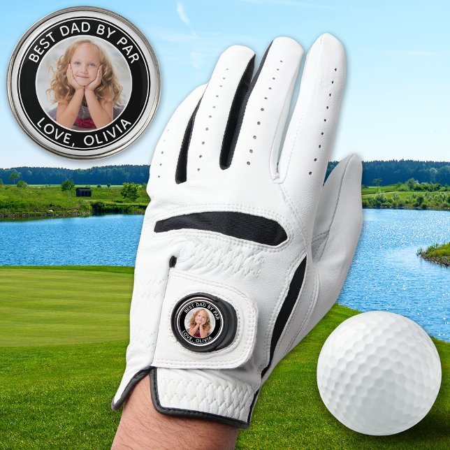 Custom Photo Best Dad By Par Personalized Golfer Golf Glove (Creator Uploaded)