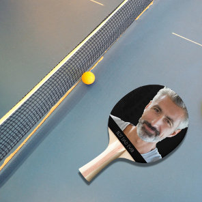 Custom photo best dad ever father's day black ping pong paddle