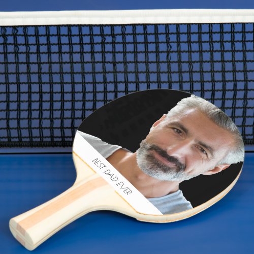 Custom photo best dad ever fathers day ping pong paddle