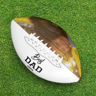 Custom Photo Best Dad Ever Football