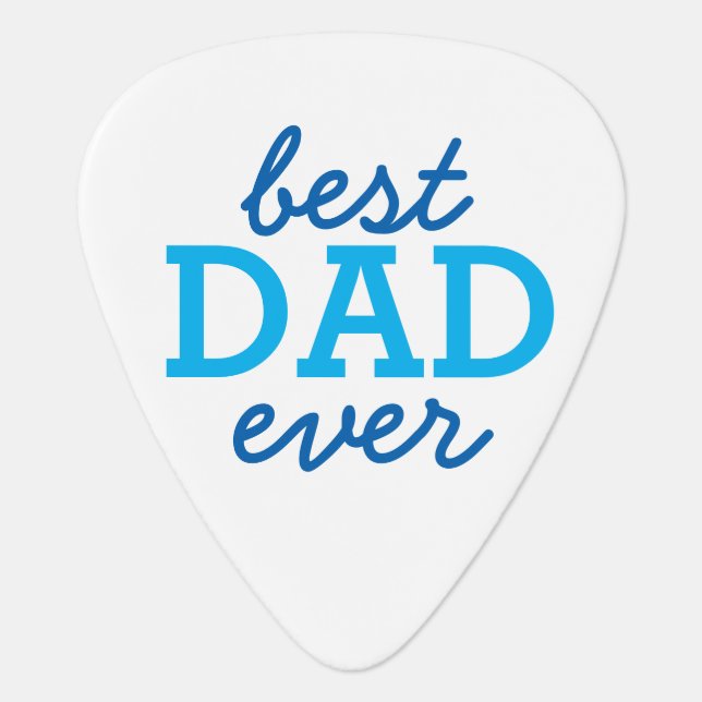 Custom Photo "Best Dad Ever" Guitar Pick (Front)