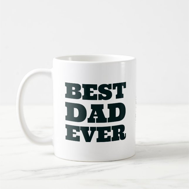 Custom Photo Best Dad Ever Personalized Gift Coffee Mug (Left)