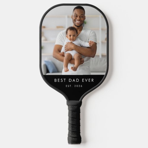 Custom Photo Best Dad Ever Pickleball Paddle