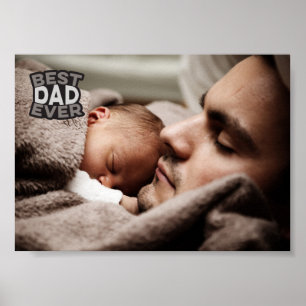 Custom Photo Best Dad Ever Poster