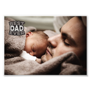 Custom Photo BEST DAD EVER Print