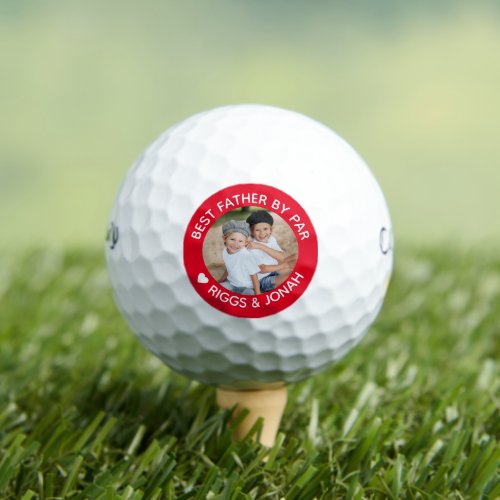 Custom Photo Best Father Fathers Day Golf Balls