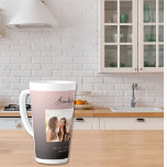 Custom photo best friends for life black brown latte mug<br><div class="desc">A chic black, brown coffee latte colored gradient background. Personalize and add your own photo, selfie of your best friend(s) your names and place of event. The text: Friends for Life is written with a modern hand lettered style script. Black text. Perfect as a gift for yourself or as a...</div>