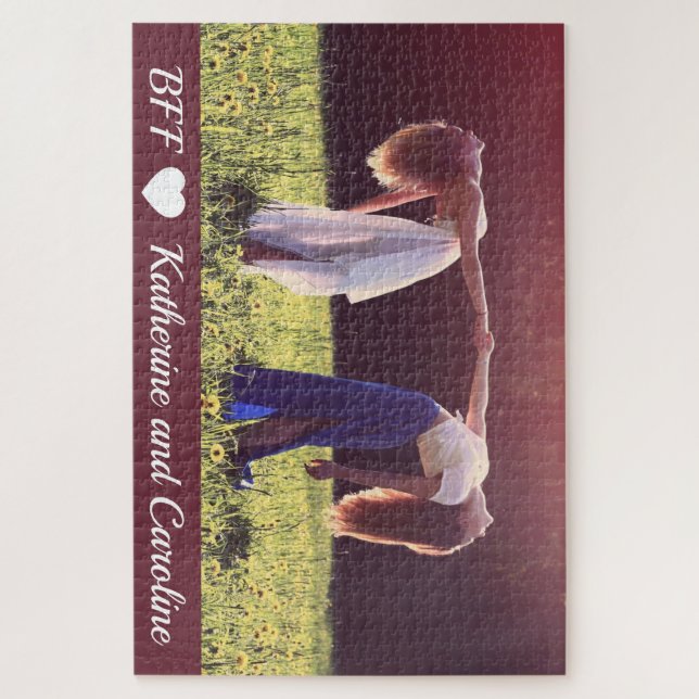 Custom Photo Best Friends Forever Jigsaw Puzzle (Vertical)