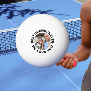 Custom Photo Best Grandpa Ever Ping Pong Ball