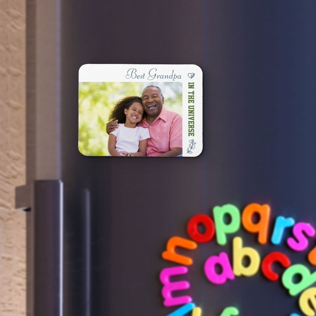 Custom Photo - Best Grandpa in the Universe Magnet (Creator Uploaded)