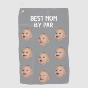 Custom Photo Best Mom By Par Personalized Baby Golf Towel