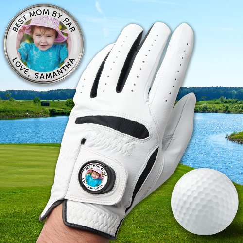 Custom Photo Best Mom By Par Personalized Golfer Golf Glove