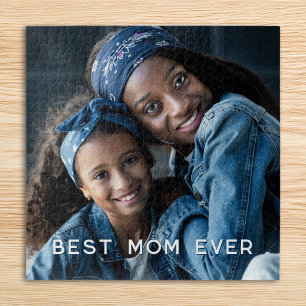 Custom Photo Best Mom Ever Jigsaw Puzzle
