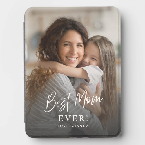 Custom Photo Best Mom Ever Modern Personalized Kindle Cover