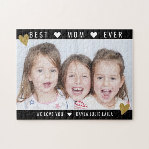 Custom Photo Best Mom Ever Mothers Day Jigsaw Puzzle