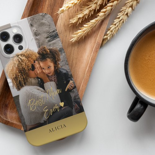 Custom photo best mom script name personalized  iPhone 11 pro case